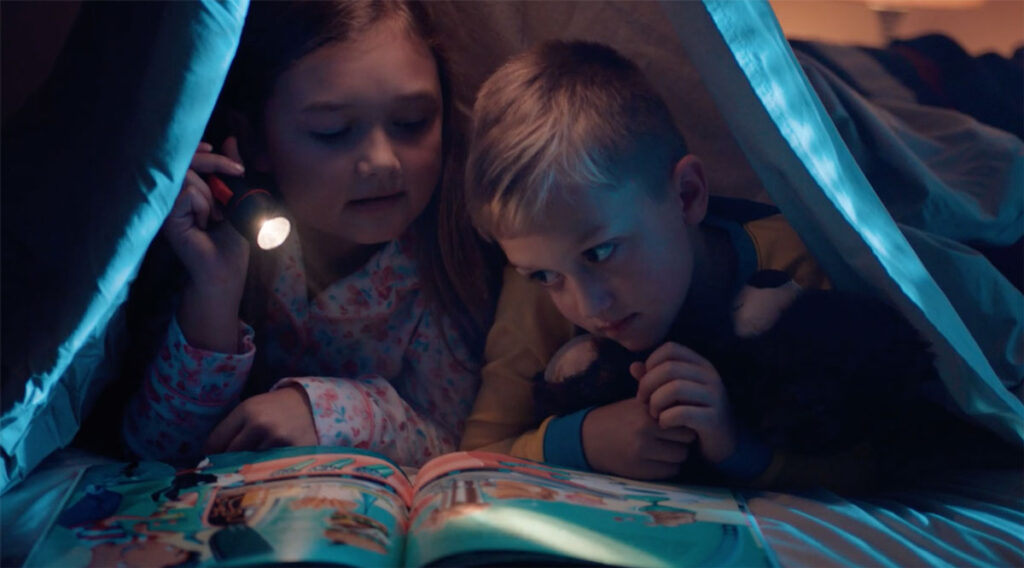 kids reading a book